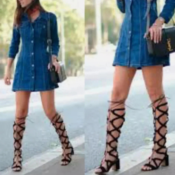 Stuart Weitzman Grecian Tall Gladiator Sandal Heel - Picture 8 of 11